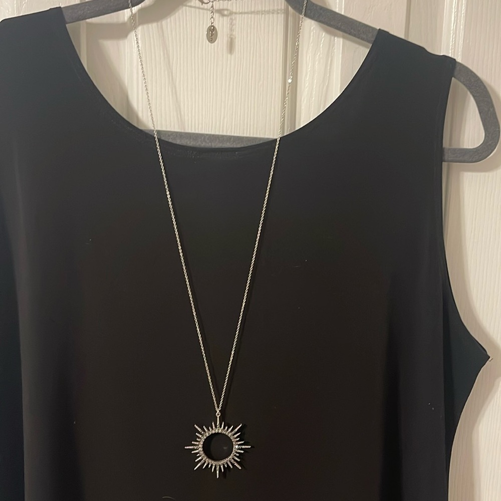 Bundle of two boutique necklaces — sunburst and rhinestones